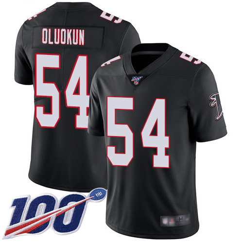 Atlanta Falcons Limited Black Men Foye Oluokun Alternate Jersey NFL Football #54 100th Season Vapor Untouchable->women nfl jersey->Women Jersey